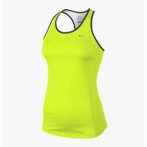 Nike Women’s Dri-Fit Neon Racer Back Tank Top XS - Picture 1 of 6